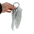 thumbnail image 5 of Unique Bargains 1 Pc Stripes Triangle Ribbon Hair Elastic Band Gray, 5 of 5