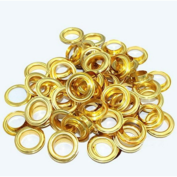 Shatex 1/2" Gold Metal Snap Grommets 100pack