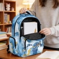 thumbnail image 5 of FKELYI Marble Blue Sea Turtle Print 17 Inch School Backpack for Boys & Girls Spacious Schoolbag for Elementary Student Casual Daypack Lightweight Book Bag Travel Bags, 5 of 7