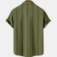 thumbnail image 5 of Blusa de camisa de manga corta con solapa de moda informal con patrón estampado para hombre Pompotops  oipoqjl46927, 5 of 5