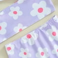 thumbnail image 6 of Bagilaanoe Toddler Baby Girls Swimsuits 2 Piece Bikinis Set Floral Print Camisole Tops + Briefs 6M 12M 18M 24M 3T 4T Kids Swimwear Bathing Suit Beachwear, 6 of 7
