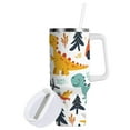 thumbnail image 2 of JSTEL Dinosaur Dino Car 30 oz Tumbler Stainless Steel Water Bottle Vacuum Insulated Cup with Straw Lid & Handle For Travel Car Cup Holder, 2 of 8