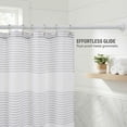 thumbnail image 2 of Unique Bargains Striped Waterproof Shower Curtain Sets with 12 Hooks Grey 72"W x 72"L, 2 of 5