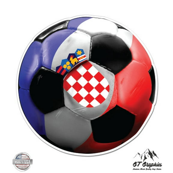 Croatian Football Soccer National Team - 3" Vinyl Sticker - For Car Laptop I-Pad Phone Helmet Hard Hat - Waterproof Decal