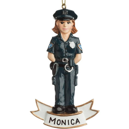 Personalized Female Police Officer Christmas
