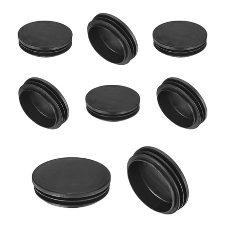 Uxcell 8 Pack Round Plastic Hole Plugs 2.75" Plastic Tubing End Caps for Patio Chairs Fences Metal Tubing Leg Cap