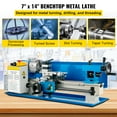 thumbnail image 3 of VEVOR Mini Metal Milling Lathe 7x14 in Infinitely Variable Speed Nylon Gear 550W, 3 of 10