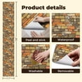 thumbnail image 5 of Marble StonePeel and Stick Wallpaper 17.7in x 9.8ft Textured Brick Wall Warm Earthy Tones Contact Paper Vinyl Waterproof Self Adhesive Wall Paper for Bedroom Shelf Cabinet Renter Friendly, 5 of 8