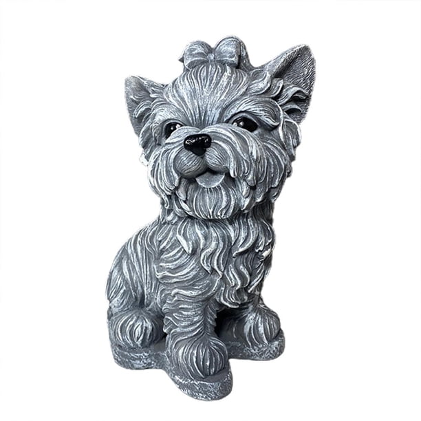 Jardín, Adornos De Perro De Piedra De Simulación, Artesanías De Resina Animal Para Decoración Del Hogar Inevent HA042849-01