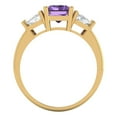 thumbnail image 4 of Clara Pucci 14K Yellow Gold 2.82ct Alexandrite Three-Stone Ring for Women, 4 of 8