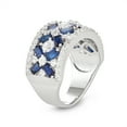 thumbnail image 2 of sterling silver created sapphire crossover ring, 2 of 2
