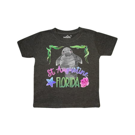 

Inktastic St. Augustine Florida Cute Swimming Manatee Gift Toddler Boy or Toddler Girl T-Shirt