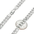 thumbnail image 3 of Men's 8.5mm Solid .925 Sterling Silver Cuban Link Curb Chain Necklace + Bracelet Set, 24" (Necklace) + 9" (Bracelet), 3 of 7