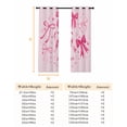 thumbnail image 6 of Valentine's Day Blackout Curtains for Bedroom/Living Room, Pink Bows Romantic Love Heart Thermal Insulated Kitchen Drapes with Grommets, Light Blocking Window Treatment, 2 Panels 52" x 72", 6 of 7
