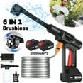thumbnail image 3 of Seneo 21V Electric Power Jet Water Wash Cleaner, Portable Cordless Pressure Washer, Electric Car Washer Gun with Rechargeable 6-in-1 Nozzle and Makita Battery, 3 of 12
