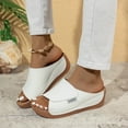 thumbnail image 2 of Women's Fashion Sandals Comfortable Leather Casual Thick Sole Open Toe On Summer Footwear, 2 of 9