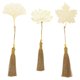 thumbnail image 2 of Golden Hollow Bookmark with Tassel for Home Office Decor Made of Brass and Polyester 3 Pieces, 2 of 5