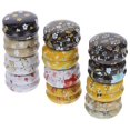thumbnail image 1 of 12 piezas Mini caja de almacenamiento de hierro Pastillero Contenedores portátiles de hojalata Latas de almacenamiento para maquillaje Artículos diversos Serie Flower Piece, 1 of 3