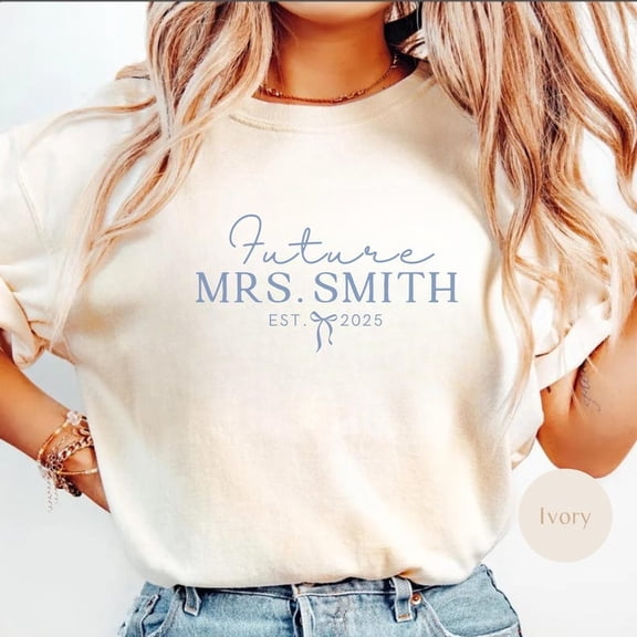 Future Mrs Shirt Custom Bride Gift Bride to Be Newly Engaged Gift For Her Personalized Engagement Tee Fiancee Comfort Colors i said yes