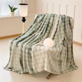 thumbnail image 2 of 100% Polyester Folded Winter Faux Fur Soft Faux Fur Rabbit Blanket for Home Decor 120*200CM 2, 2 of 4