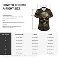 thumbnail image 4 of Vsdgher Vintage Gold Leaf Skull Women Shirts V Neck Short Sleeve Tops T-Shirt Basic Tees, S to 3XLSmall, 4 of 5