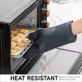 thumbnail image 2 of COOK WITH COLOR Silicone Oven Mitts and Pot Holderss Set with Soft Quilted Lining, Black, 6-Piece, 2 of 9