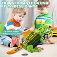 thumbnail image 3 of Juguete de Coche de Dinosaurio con 12 Coches de Carreras, Coche de Transporte de Dino con Pista de Carreras y Asa para Niños de 3 a 6 Años, 3 of 6