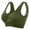 Army Green, variant on Non Wired Bras for Women Lift Push Up Seamless Wireless Bra with Soft Support Lace V Neck Bralette Mesh Bras Everyday Bra Dark Blue XXL