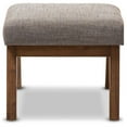 thumbnail image 4 of Allora Upholstered Ottoman in Gravel Gray and Walnut, 4 of 6