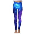 thumbnail image 5 of Mceream Tummy Control Leggings for Women Plus Size Tummy Control Cycling Workout Yoga Pants Slimming Stretchy Full Length Yoga Pants Print Soft Casual Everyday Wear Blue XXL, 5 of 5