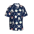 thumbnail image 2 of Balery Pirate Skulls 1 Print Men's Hawaiian Shirts Short Sleeve Beach Shirt Relaxed Fit Vacation Button Down Shirts-3X-Large, 2 of 9