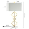 thumbnail image 7 of JONATHAN Y Selina 32" Iron Ogee Trellis Modern LED Table Lamp, Gold, JYL3072A, 7 of 7