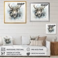 thumbnail image 4 of Designart "Saga of Viking Legends in Blue II" Fashion Framed Wall Art - Modern Grey Classics Living Room Framed Canvas Art, 4 of 6