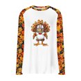 thumbnail image 3 of Wiyuqeen Thanksgiving Shirts for Women Gobble Til You Wobble T-Shirt Raglan Long Sleeve Crew Neck Graphic Pullover Tops, 3 of 5