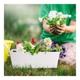 thumbnail image 5 of Herb Planter Pot,12x3.8x4.6In Plastic Window Box with Drainage for ,Reusable Rectangular Windowsill Planter for Porch,Home Decor,White,1Pack, 5 of 6