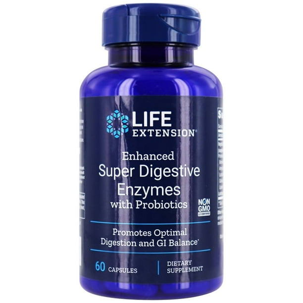 Life Extension Enhanced Super Digestive Enzymes with Probiotics 60