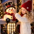 thumbnail image 4 of Christmas Porch Railing Lights, Snowman Christmas Banister Light Multiple Lighting Modes Indoor Outdoor Holiday Decor, 4 of 5