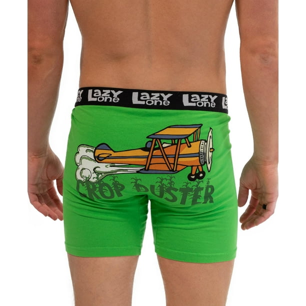 Lazy One Funny Boxer Briefs for Men, Underwear for Men, Crop Duster -  