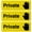 Yellow, variant on Excello Global Products Private Sign 9"x3" Easy to Mount (3 pack Yellow) - EGP-HD-0261-A