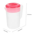 thumbnail image 2 of Red Plastic Pitcher with Lid for Home Use and Reusable Perfect for Cold or Hot Drinks 48 oz, 2 of 8