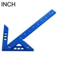 thumbnail image 1 of Aluminum Center Finder Square Ruler 4590 Degree Line Gauge for Woodworking - Inch, 1 of 7