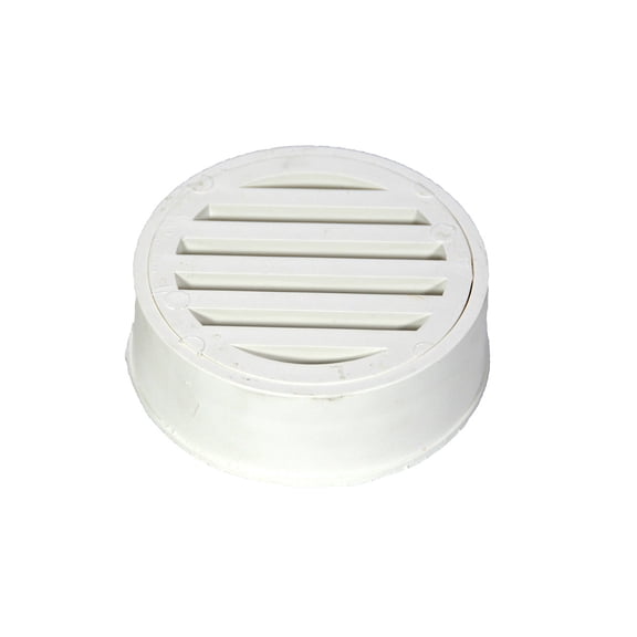 NDS 3 in. White Round Polyolefin Drain Grate
