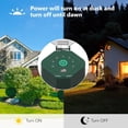 thumbnail image 3 of HBN Outdoor Power Strip Timer with Photocell, Yard Stake Countdown Timer(2, 4, 6, 8 Hour),Outside lights timer Dusk to Dawn,Weatherproof extension cord for Christmas Lights, Outdoor Lights,6 Outlets, 3 of 9
