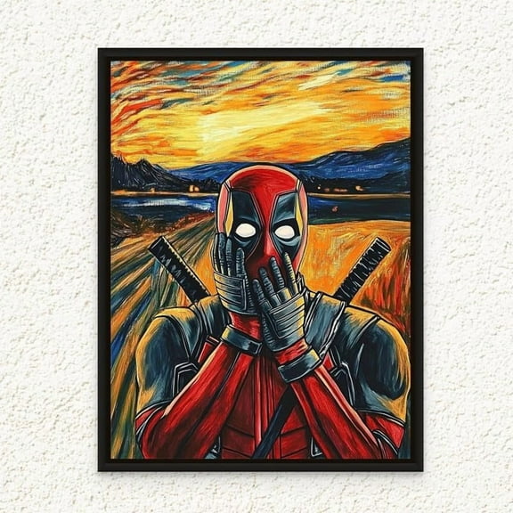 Canvas Wall Art of Deadpool Pop Art Portrait Deadpool Movie Print Wall Décor for Home Office Living Room Bedroom Gifting 12x16 inch Unframed
