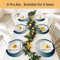 thumbnail image 5 of Navy Blue Ombre Round 13 Inch Placemats Set of 4, Contemporary Gradient Abstract Art HeatResistant Non Slip Place Mats for Dining Table, Wipeable Braided Kitchen Table Mats for Housewarming, 5 of 9