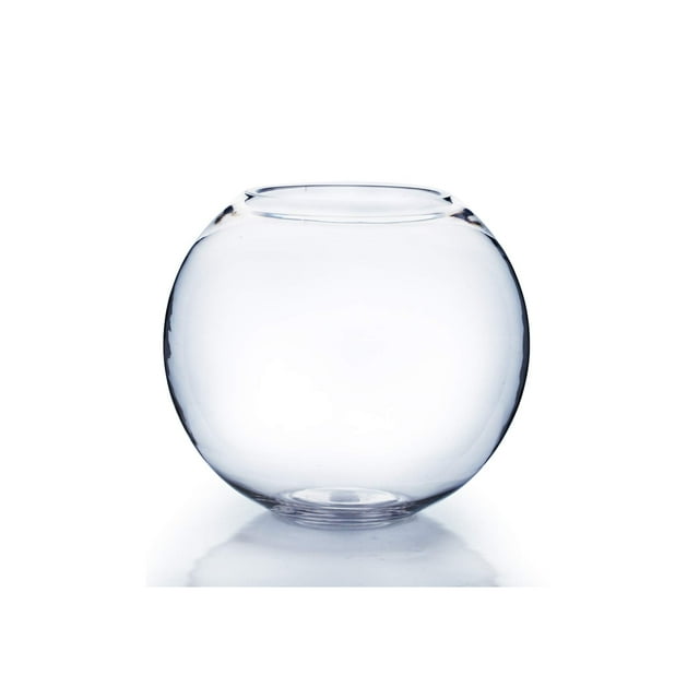 Jarrón de vidrio WGV Bowl, maceta transparente con burbujas para terrario, 15 cm