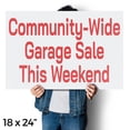 thumbnail image 4 of Community Wide Garage Sale This Weekend Vinyl Decal 5 Pack of 18 Inch x 24 Inch Weatherproof Heavy-Duty Adhesive Backing | Neighborhood Events, Local Bargains, Clear Signage | Made in, 4 of 6