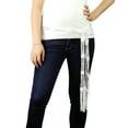 thumbnail image 4 of NYFASHION101® Silver-Tone Beaded Skinny Fishnet Shawl Scarf Waist Belt - White, 4 of 4