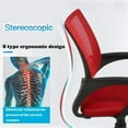 thumbnail image 4 of NiamVelo Chaise de Bureau en Maille Réglable en Hauteur, Ergonomique, Chaise d'Ordinateur avec Accoudoirs, Chaise de Travail avec Roulettes pour Adultes, Rouge, 4 of 7