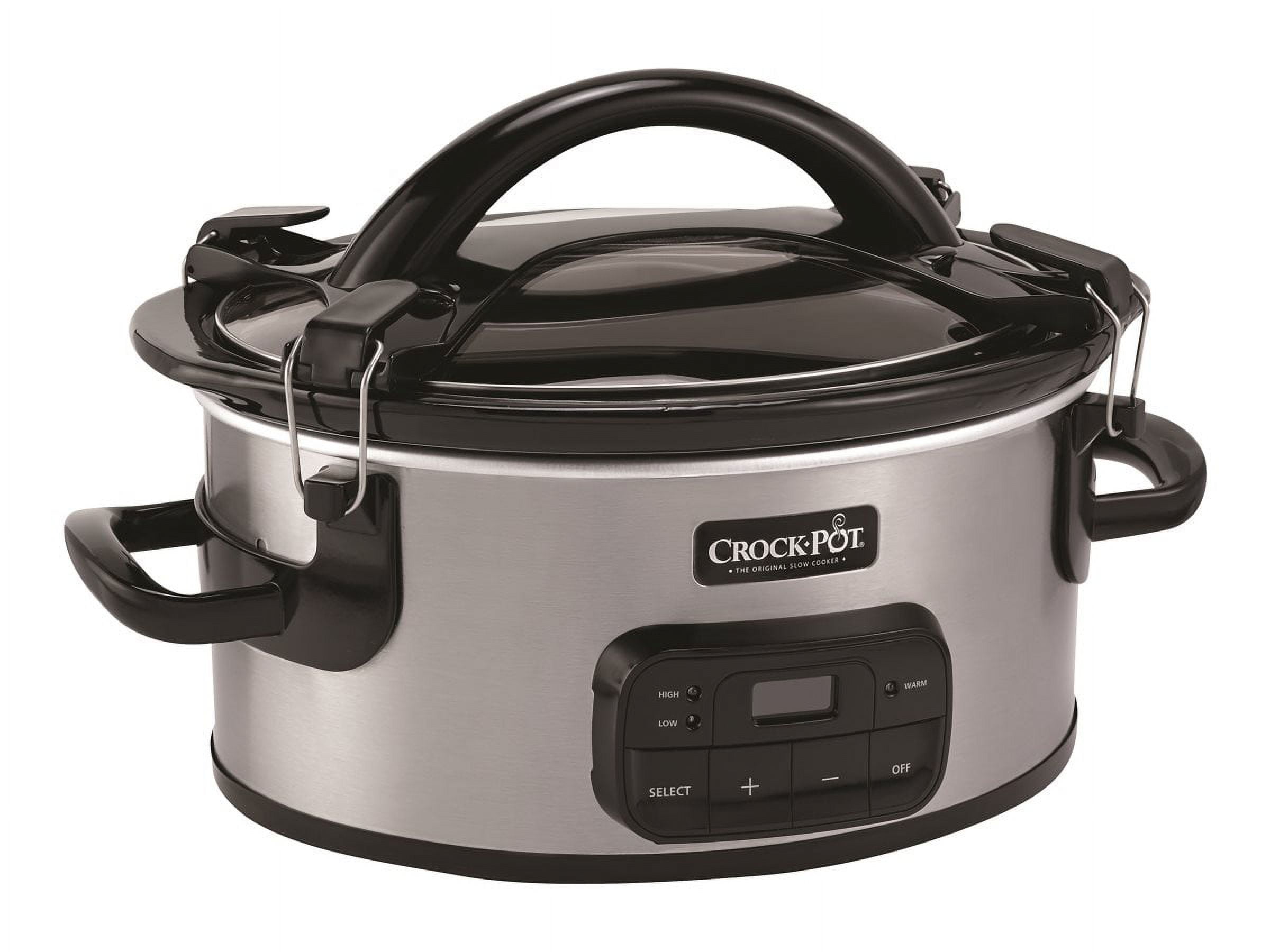Crock-Pot Single Hand Cook & Carry 6-Quart Oval Slow Cooker, SCCPVZ600EC-S  